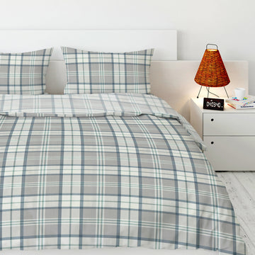 KYOMI Plaid Seamless Printed Bed sheet