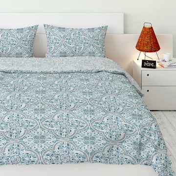 KYOMI Chester-Damask Printed Bed sheet